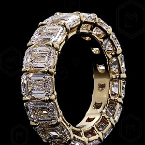 Anillo de Diamante Cultivado en Laboratorio con Corte Esmeralda, Color D, Chapado en Oro Sólido de 14K, 2-5g, Certificado IGI, Joyería de Moda para Compromiso y Boda para Mujer - Product Image 2