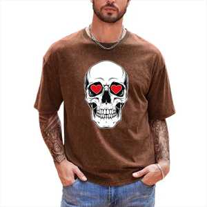 Camiseta con Estampado Gráfico Acid Wash, Diseño de Calidad Premium, Último Diseño de Calavera, Personalizada con Serigrafía, Impresa a Mano con Logotipo Personalizado. - Product Image 2