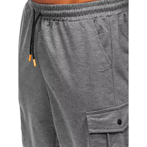 Shorts cargo pour hommes avec logo personnalisé, longueur genou, en toile de coton extensible, durables, multi-poches, décontractés, vente en gros par le fabricant - Product Image 3