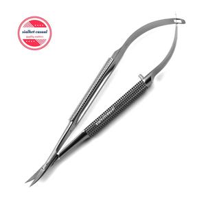 Tijeras de acero inoxidable con mango curvo, Micro resorte, mango redondo, 14cm, 5,5 pulgadas, instrumentos quirúrgicos - Product Image 3