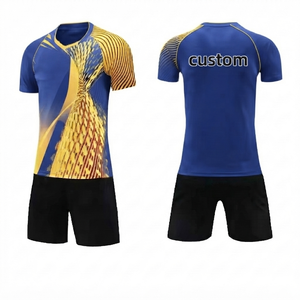 Conjunto de Camiseta de Fútbol Unisex Azul Oscuro Personalizable 2026, Transpirable, 100% Poliéster, con Impresión por Transferencia de Calor y Tecnología Antihumedad - Product Image 1
