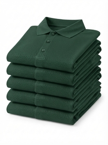 Polo en coton mélangé pour homme, col classique, manches courtes, uniforme personnalisé, vêtements en gros - Product Image 4