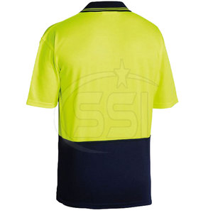 Road Projects Safety Polo Shirt ANSI Class 2 <b>LED</b> Flash Waterproof Breathable Reflective Classic Collar Industrial Apparel - Product Image 5