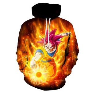 Sweat à capuche avec impression 3D personnalisée pour hommes, Goku, vêtement féminin à poches avant, impression 3D personnalisée, pas de maximum - Product Image 3