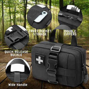 Pochette de rangement tactique imperméable pour premiers secours avec organiseur de médicaments compact en cuir pour les voyages d'urgence et les activités de plein air, à vendre - Product Image 6
