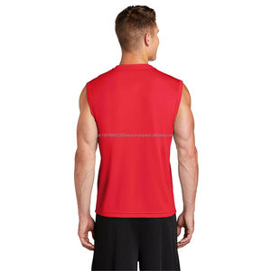 Camiseta Deportiva Roja de Alto Impacto para Hombre, Elástica, Fresca y Cómoda para Entrenamientos Diarios y Deportes de Verano - Product Image 4