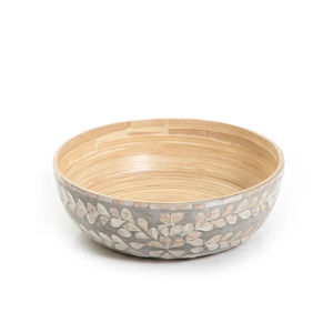 ชามไม้ไผ่สานฝังมุกเวียดนาม สำหรับใส่สลัด ผลไม้ ของตกแต่งบ้าน ราคาดี - Product Image 2