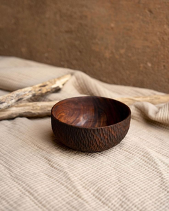 Bols en bois sculptés à la main pour salade, taille personnalisée avec motif floral - Product Image 3