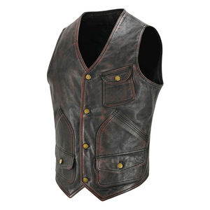 Gilet en jean pour homme – Veste sans manches tendance, style rétro moderne, coupe ajustée, élégant, décontracté, streetwear - Product Image 3