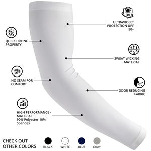 Mangas de brazo personalizadas para hombre y mujer, de secado rápido, protección solar, para correr, ciclismo y otros deportes. - Product Image 2