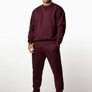 Men's Custom Logo Winter Tracksuit Breathable Crew Neck <b>Jogging</b> Sweat Suits Set with Printed Techniques Bulk Supply - Product Image 1
