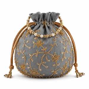 <b>Cheap</b> Beaded Embroidery Potli <b>Purse</b> with Traditional Indian Craftsmanship for Bridal Trousseau, Wedding Return Gifts and - Product Image 4