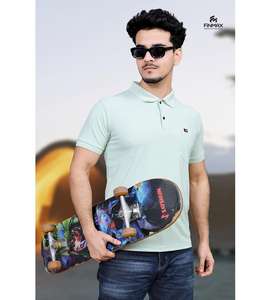 Chemises polo pour hommes en coton imprimé avec tissu lourd - Product Image 5