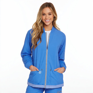Stretchable Knitted Unisex Scrub Jackets Full Sleeve Breathable Comfortable Hospital Use - Product Image 5