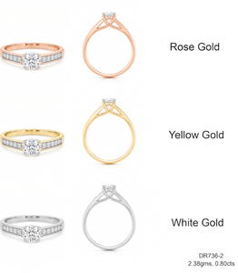 Bague de fiançailles de luxe en or blanc 14 carats sertie de diamants cultivés en laboratoire certifiés IGI pour un anniversaire de mariage et un cadeau - Product Image 1