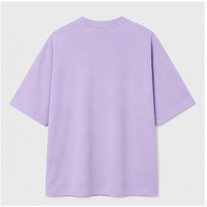 Camiseta Extra Grande Color Lavanda Claro Personalizada, Unisex, Lisa, con Hombros Caídos, Cuello Redondo, Manga Corta, Estilo Urbano, Minimalista - Product Image 2