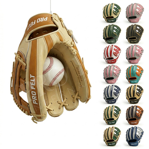 Gants de baseball professionnels imperméables pour joueurs droitiers et gauchers, en cuir durable, avec logo PVC personnalisé. - Product Image 1