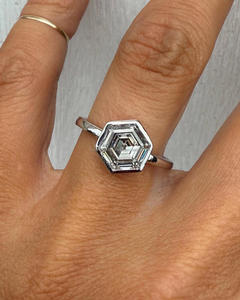 Anillo de Compromiso/Boda Vintage de Oro Amarillo de 14k con Diamante Cultivado en Laboratorio IGI/GIA, Unisex, Oro Blanco Fino para Aniversario, Ideal para Fiestas - Product Image 3