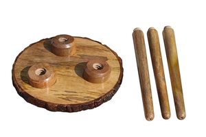 Support à plantes rustique en bois, tabouret rond pour plantes, support pour pot de fleurs en bois pour salon, balcon, bureau - Product Image 2