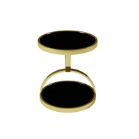Table d'appoint de luxe à plateau en verre, en métal plaqué or, pour salon, salle de séjour, bureau, table basse - Prix de gros