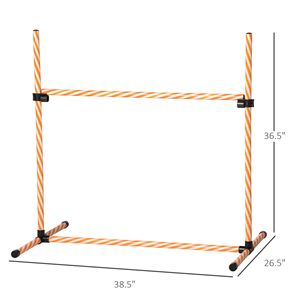 Set di Allenamento per Cani Arancione a 6 Pezzi, Ostacoli Regolabili in PVC per Salto in Altezza, Borsa per il Trasporto e Fischietto Inclusi - Product Image 3