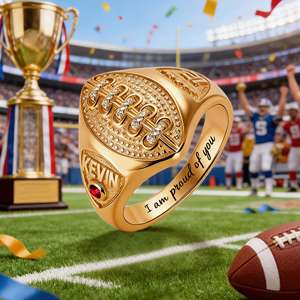 Anillo de Campeón BOJ 02 Personalizado para Ganador de Liga y Fútbol de Fantasía, Anillo de Campeonato Personalizado para Ganador Consecutivo, Precio Bajo en Oferta - Product Image 1