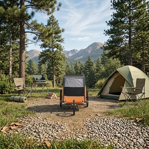 TC-2024T Twin Baby <b>Bike</b> <b>Trailer</b> Stroller Jogger with 600D Water-Resistant Fabric 3-in-1 Functionality <b>for</b> Outdoor Adventures - Product Image 3