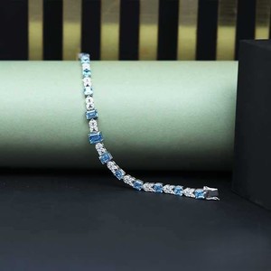 Geometric 925 Silver Chain Link <b>Bracelet</b> Minimalist Design Unisex Everyday Wear - Product Image 1