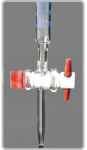 Bureta con Válvula de Aguja de PTFE (Rota Flow), Llave de Paso, Bureta de 25 ml, Transparente, Embalaje de Vidrio Personalizado OEM, Radical - Product Image 4