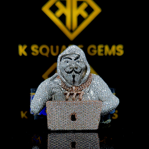 Custom 3D Logo Character VVS Moissanite Hip Hop <b>Pendant</b> Gold Plated Sterling <b>Silver</b> Claw Setting Children's <b>Mens</b> Jewelry 2-4 - Product Image 2