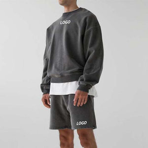 Sudaderas con Capucha Vintage para Hombre, Lavadas con Ácido, con Logotipo Personalizado Bordado, Ropa Urbana, Sudaderas Básicas de Algodón con Efecto Desgastado por el Sol - Product Image 4