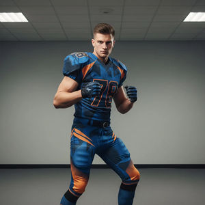 Uniforme de football américain respirant grande taille 100% polyester, sublimation intégrale, matériau durable, uniforme de football américain OEM - Product Image 3
