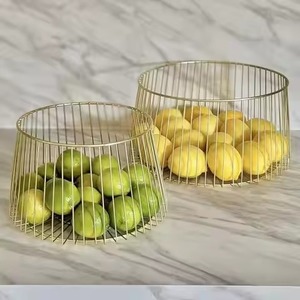 <b>Large</b> Capacity Metal Fruit <b>Basket</b> For Kitchen Counter Fruit <b>Storage</b> Durable Steel Wire Fruit Holder For Apples Oranges Bananas - Product Image 3