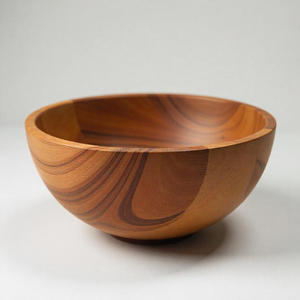 Elegante Tazón de Madera de Acacia con Borde Rústico, Centro de Mesa de Madera Natural de Primera Calidad para una Decoración Rústica Cálida - Product Image 2