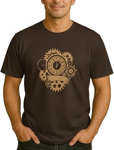 Camiseta Personalizada 100% Algodón para Hombre, Cuello Redondo, Manga Corta, Suave, Transpirable, Lisa, Casual, OEM, ODM, Ropa al por Mayor - Product Image 4