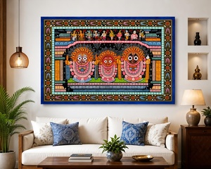Handmade Lord Jagannath Pattachitra <b>Painting</b> – Traditional Odisha Wall Art - Product Image 4