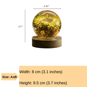 Lamp Dried Flower , Epoxy Resin Lamp Wood, <b>Night</b> <b>Light</b> Wood, Custom Resin Lamp, Unique Home Decor, Bedside Lamp Wood - Product Image 4