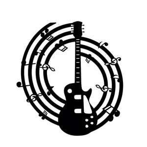 Horloge murale Art Déco en fonte avec notes musicales, utilisation intérieure/extérieure, cadeau élégant avec sonnerie horaire - Product Image 1