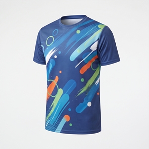 Camiseta Deportiva de Algodón y Poliéster Estampada para Hombre, Sublimación Personalizada, Cuello Redondo Multicolor, Camiseta de Entrenamiento de Manga Corta - Product Image 4