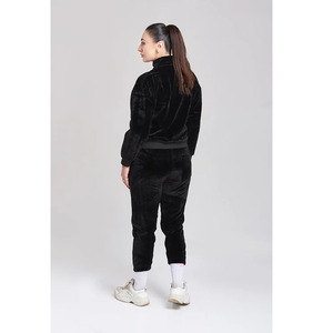 Custom Women's <b>Velour</b> Tracksuit Set | Half Zip Velvet <b>Sweatshirt</b> & Jogger Set | Premium Casual Sportswear Manufacturer - Product Image 2