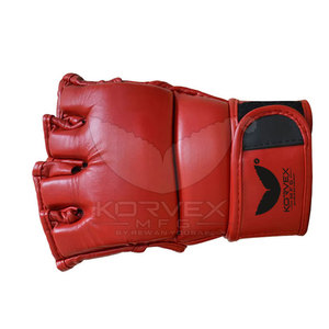 Training MMA Grappling Gloves Leather Durable <b>Foam</b> <b>Padding</b> Reinforced Palm Design Hook Loop Wrist Closure Non-Slip Moisture - Product Image 2