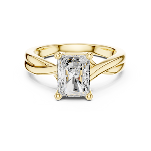 แหวนแต่งงานคลาสสิกสำหรับผู้หญิง ทองคำขาว 14K เพชรทรงรัศมี 2 กะรัต IGI VS1 E เพชรเพาะเลี้ยงในห้องปฏิบัติการ แหวนหมั้นแบบก้านบิด - Product Image 3