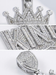 Colgante con Letras Personalizadas RCK Global Royal KINGS |   Moissanita de Corte Brillante D VVS, Plata Sólida 925, Alta Calidad, Estilo Hip-Hop Unisex - Product Image 5