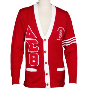 custom DST Varsity <b>cardigan</b> Embroidery Knit Varsity <b>Cardigan</b> Sweater Men Knitwear Uniform Jacquard Neck Knitted <b>Cardigan</b> - Product Image 5