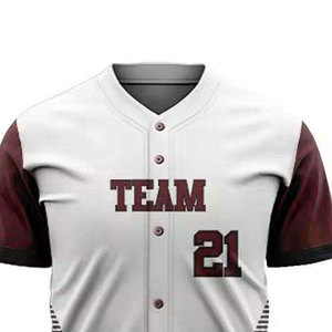 Custom Baseball Uniform Jersey Button Front Lightweight Team Wear Supplier Wholesale OEM ODM - Product Image 3