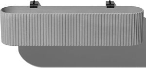 Jardinière moderne Art Déco biodégradable légère et durable en résine avec trou de drainage et supports en acier galvanisé - Product Image 3