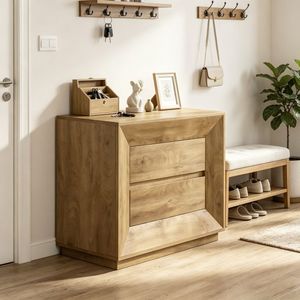Comodini Moderni in Stile Francese con 2 Cassetti, Mobili Minimalisti Anticati per Camere da Letto o Appartamenti - Product Image 4