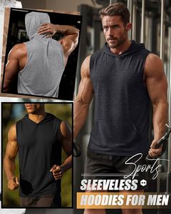 เสื้อกล้ามคอตตอนพรีเมียมสำหรับผู้ชาย เสื้อกล้ามออกกำลังกายแขนกุด เสื้อยืดออกกำลังกาย พิมพ์โลโก้ได้ เสื้อกล้ามกีฬาผู้ชาย - Product Image 2