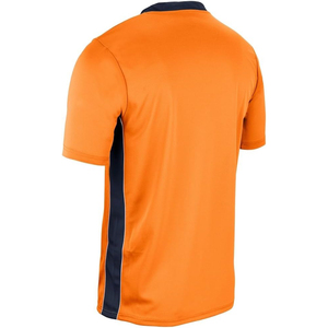 Men's Orange Short Sleeve Sporty T-Shirt Regular Fit O-Neck 100% Polyester Quick Dry Knitted Printed Custom Team Front <b>Logo</b> 240g - Product Image 2