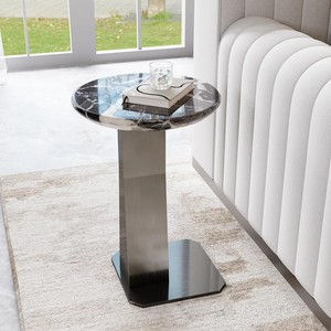 LINEA MODEN PEDESTAL <b>TABLE</b> WITH MARBLE <b>TABLE</b> EVENT COCKTAIL <b>TABLE</b> HOTEL BAR FURNITURE <b>TABLE</b> ROUND BAR <b>TABLE</b> SLEEK DESIGN - Product Image 6